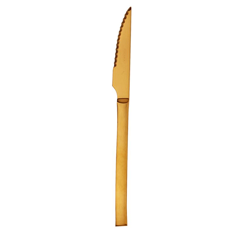 SPIGA STEAK KNIFE GOLD 23.5CM
