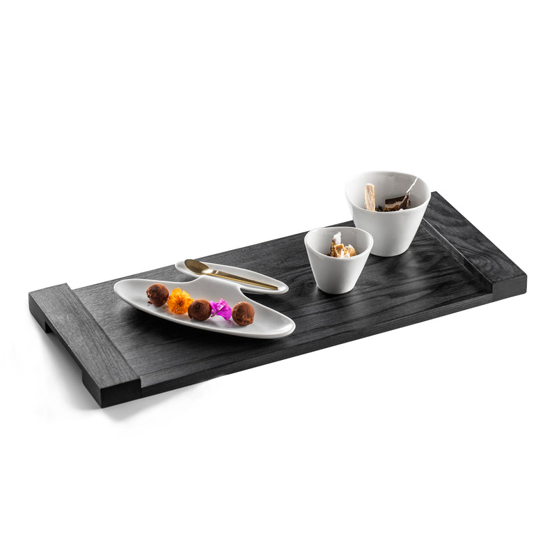 WENGUE TRAY STRAIGHT HANDLE 45X18CM