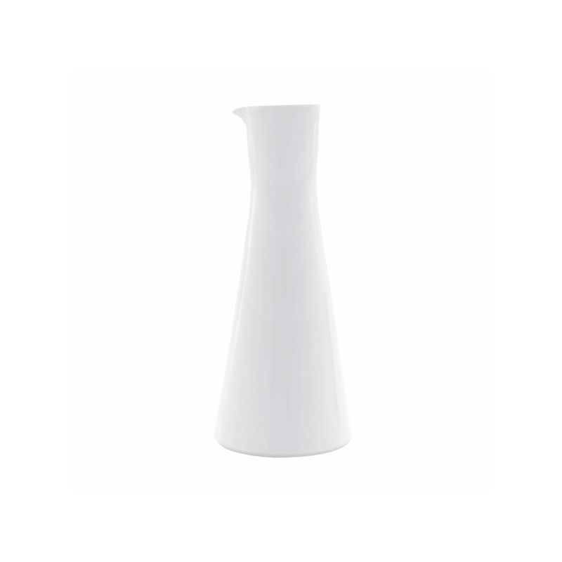 Buffet porcelain water jug with glossy finish, tapered classic design, microwave, oven & dishwasher safe, elegant serveware for refined dining.