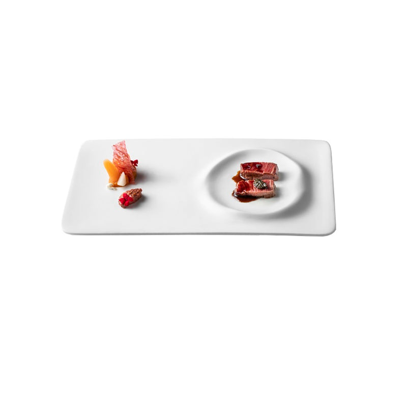 Magma Presentation Plate Matte porcelain, luxury handmade tableware for artistic plating and fine dining elegance