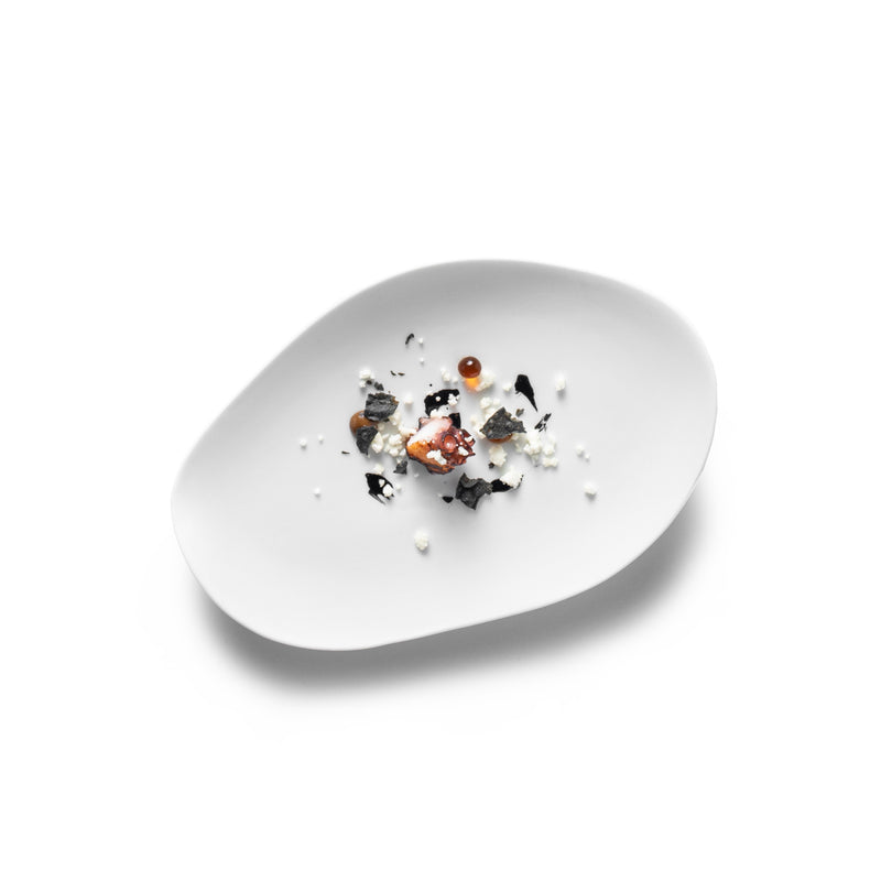 WAVE OVAL FLAT PLATE MAT 18X12 CM