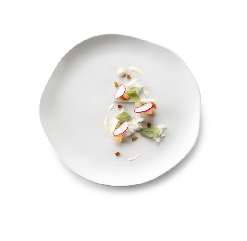 Gastro Plate Mat 29cm matte porcelain luxury plate with elegant modern design for gourmet dining and artistic plating