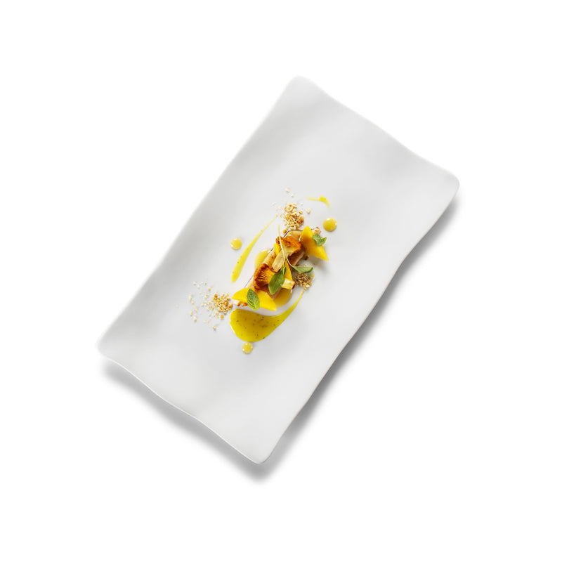 Gastro Tray Mat luxury porcelain serving tray with matte finish, elegant minimalist design for modern culinary presentations