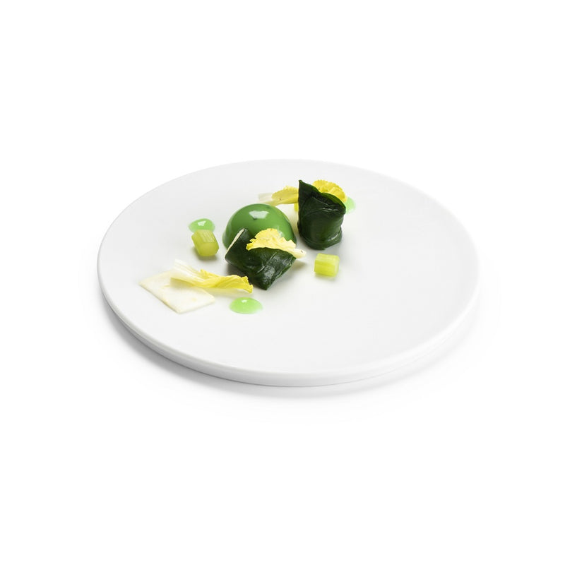 Canvas porcelain plate 16cm with matte finish, microwave, oven & dishwasher safe, modern minimalist design, elegant small serving plate.