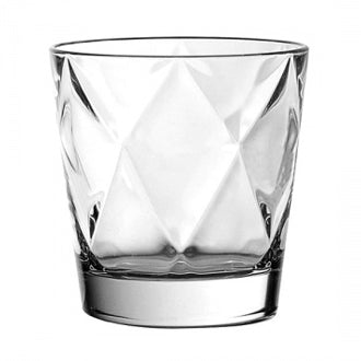 Concerto Wine Glass 290ml with diamond-cut design, luxury glassware for wine, cocktails, and elegant table presentations.