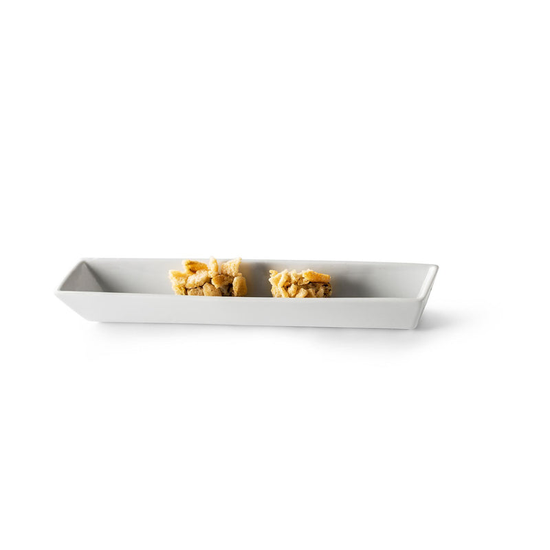 Kyoto Tray porcelain with glossy finish, minimalist luxury tableware for fine dining, sushi, and artistic plating