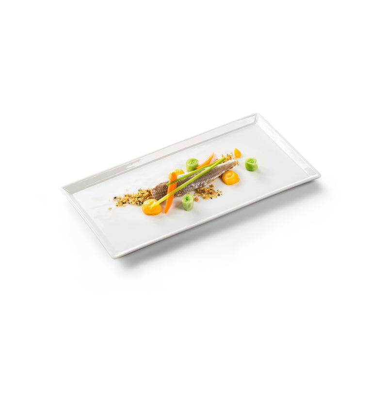 Kyoto Tray porcelain with glossy finish, luxury minimalist tableware for gourmet plating and fine dining