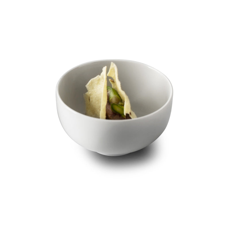 Ethnic Bowl 8cm glossy porcelain, luxury tableware for condiments, desserts, amuse-bouches, and elegant dining