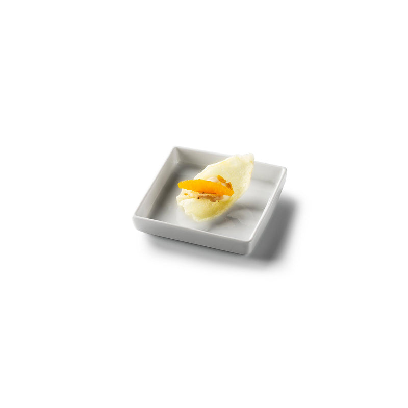 Kyoto Square porcelain tray with glossy finish, luxury tableware for artistic food presentation and modern dining