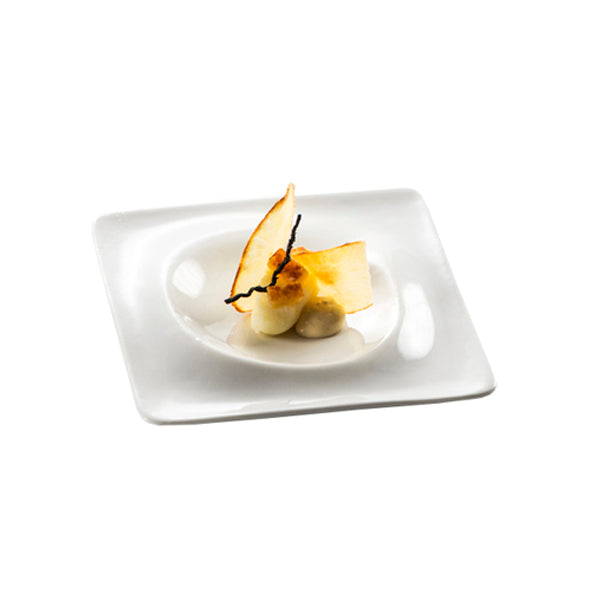 Magma Plate Gloss porcelain, luxury artistic tableware for appetizers or desserts, elegant and durable design