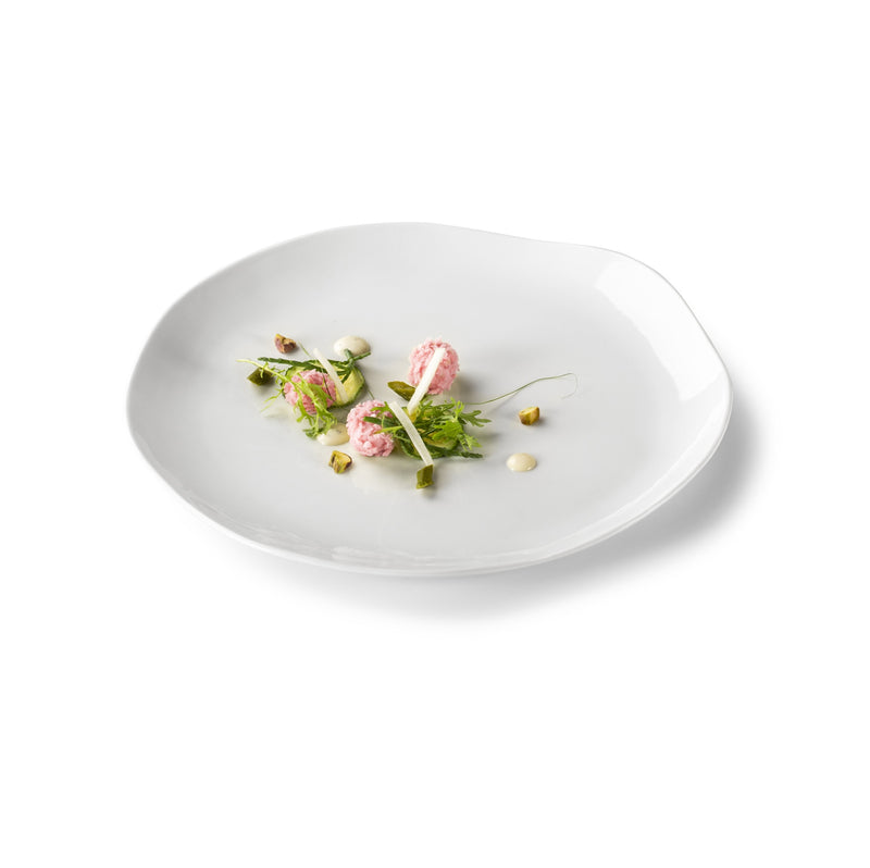Gastro Plate 24cm glossy porcelain, luxury dining plate for elegant food presentation and modern culinary style.