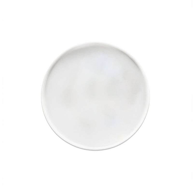 Gloss porcelain 20cm plate, luxury minimalist tableware for elegant starters, desserts, and refined dining presentation.