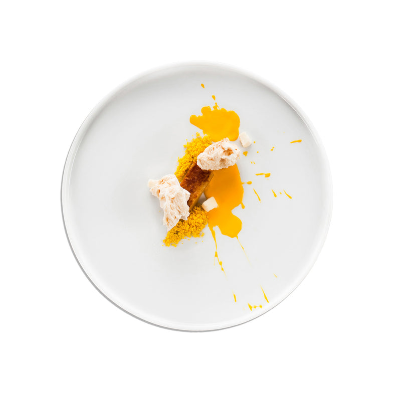 Gloss porcelain 26cm plate, luxury tableware for sophisticated dining, versatile for main courses and artistic presentation.