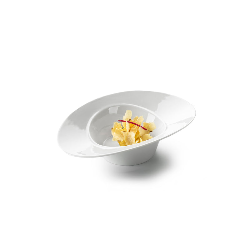 Lis Gloss Porcelain Bowl 18cm, 75ml capacity, luxury dining tableware, artistic design, durable and dishwasher safe