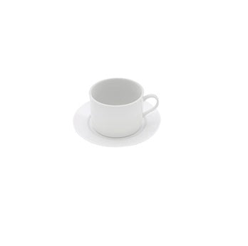 Classic porcelain breakfast cup and saucer with glossy finish, timeless design, and luxury style for coffee or tea rituals.