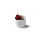 Kyoto porcelain bowl with minimalist Japanese design, glossy finish, luxury dining piece for elegant appetizers
