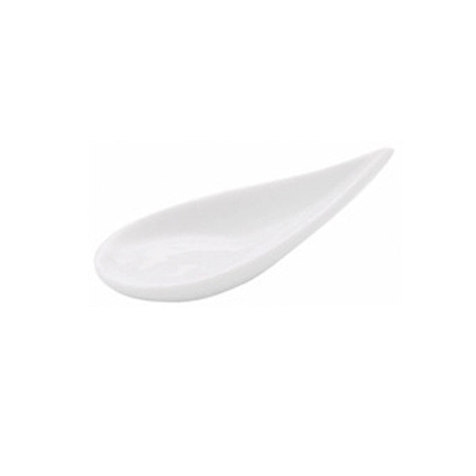 Porcelain Gota Tasting Spoon with glossy finish, luxury artistic tableware for gourmet dining and elegant plating