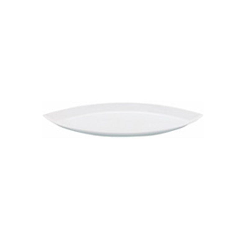 Gota Oval Tray 38cm in glossy porcelain, luxury serveware for main courses, hors d’oeuvres, and fine dining