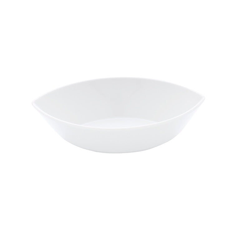 Gota Salad Bowl Oval 30cm, glossy porcelain luxury tableware with modern oval design, perfect for gourmet salad serving