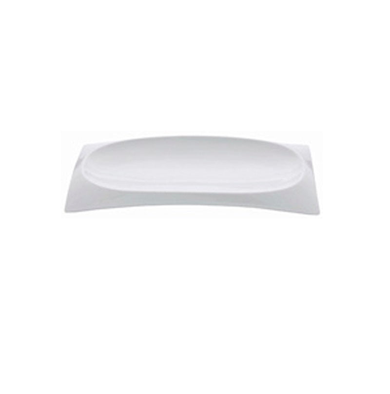 Galaxy Tray in glossy porcelain, modern artistic serving platter for luxury dining and creative food presentation.