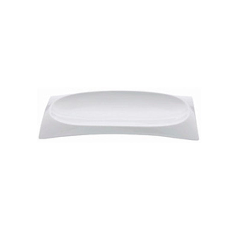 Galaxy Tray in glossy porcelain, artistic and modern serving platter for luxury dining and elegant food presentation.