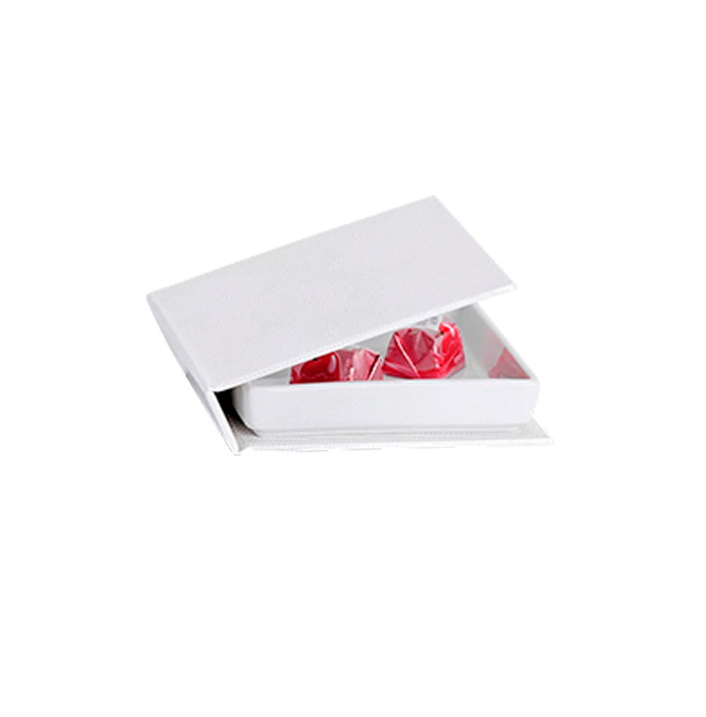 White bill holder with minimalist design, durable build for elegant check presentation in upscale restaurants or cafes.