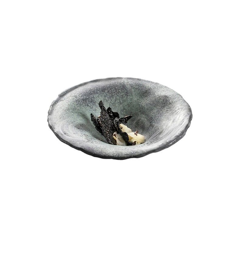 Emporium glass bowl with matte finish, luxury artistic serveware for soups, stews, desserts, freezer & dishwasher safe