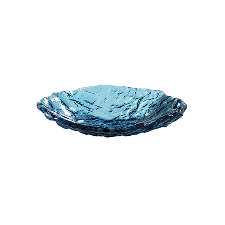 MAR GLASS OVAL BLUE 23X17CM