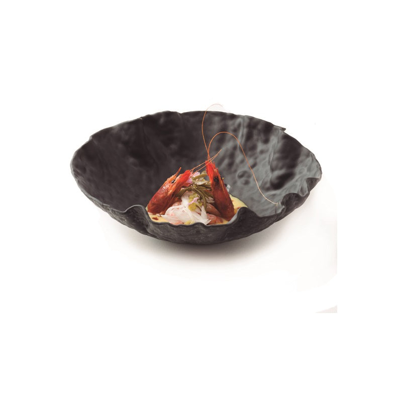 Lunar-inspired glass piece with matte finish, luxury artistic tableware accent adding celestial elegance to fine dining.