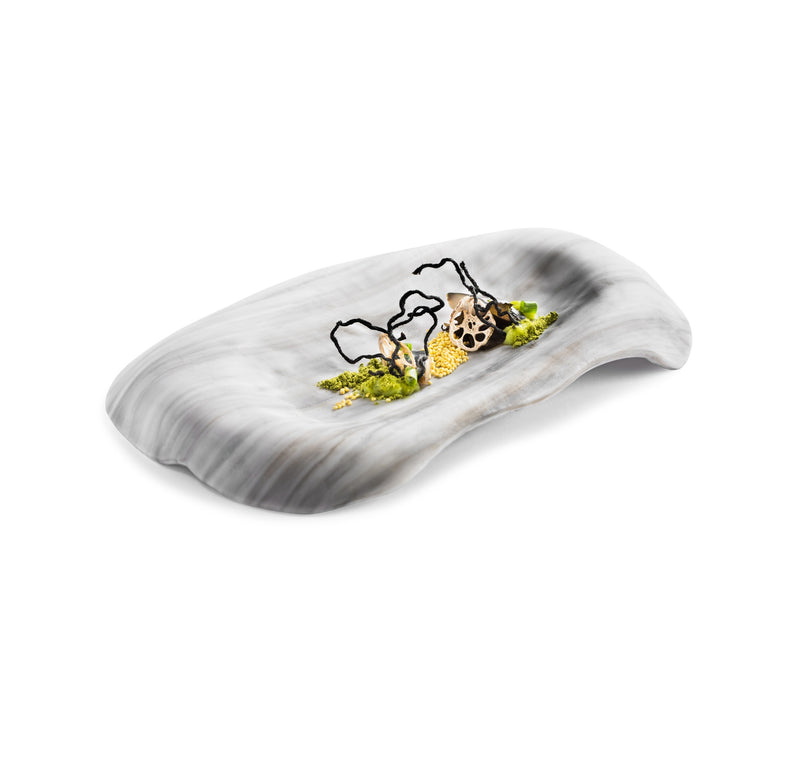 NORDICA GLASS DEEP PLATE 32X20CM