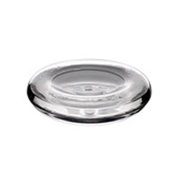 Glaciar Plate 12.5cm, borosilicate blown glass, glossy luxury serveware, freezer-safe artistic dining piece