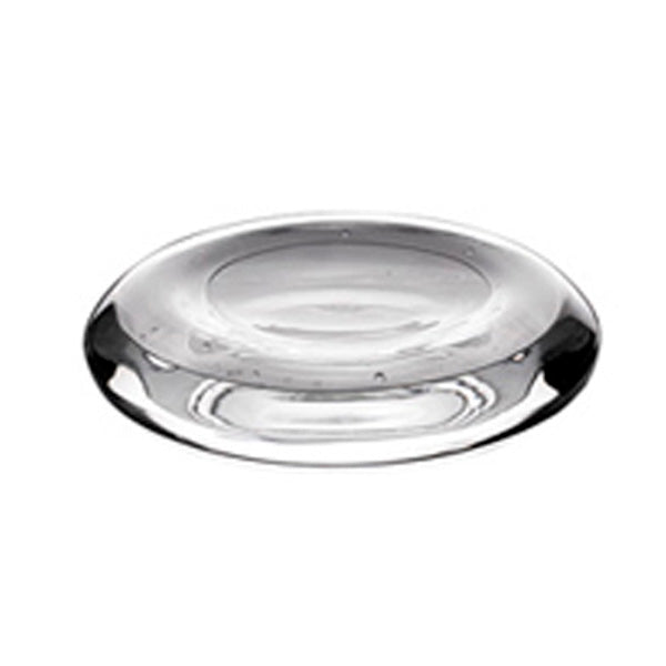 Luxury Glaciar Plate 16.5cm, glossy borosilicate glass serveware, artistic freezer-safe fine dining piece