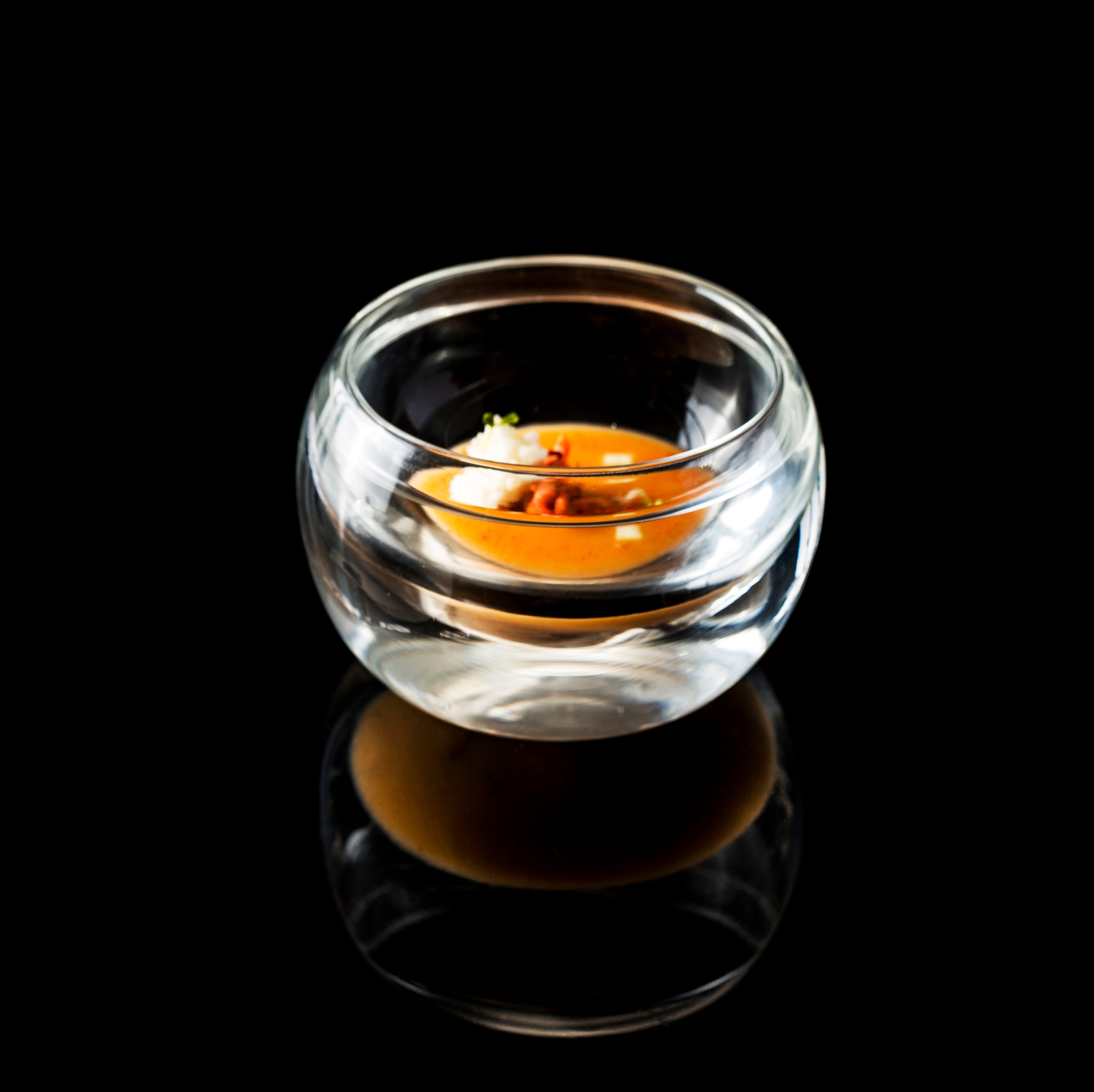 Glaciar double-wall glass bowl 240ml, luxury borosilicate design for chilled desserts, sorbets, and cold dishes
