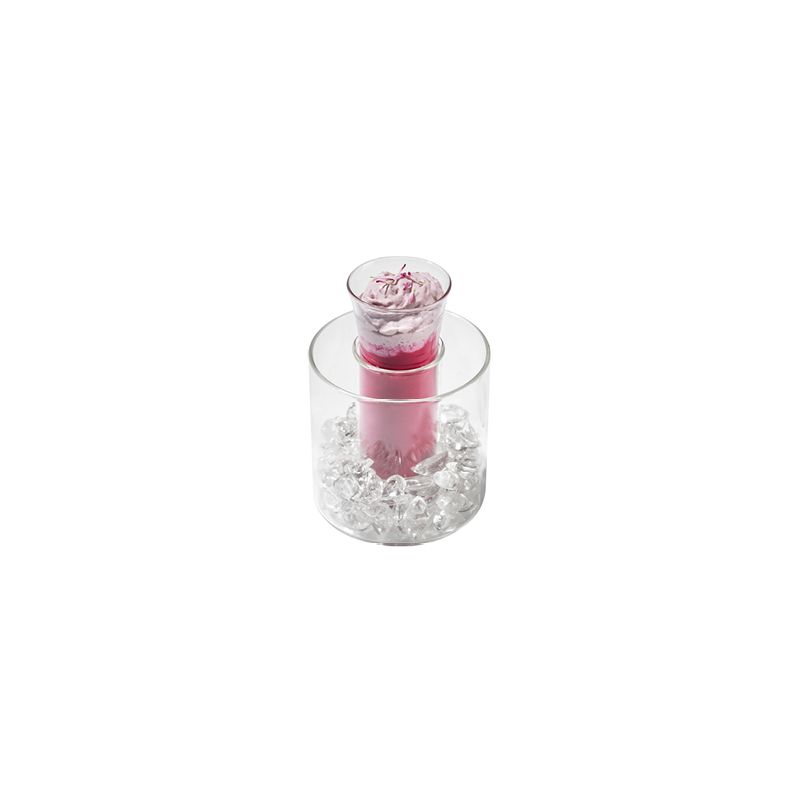 Iceberg Cooler Set in blown borosilicate glass, luxury drinkware with ice chamber for chilled cocktails and beverages