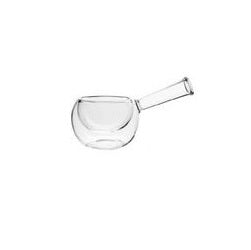 75ml borosilicate blown glass bowl with glossy finish, heat and freezer safe, dishwasher friendly, luxury tableware.
