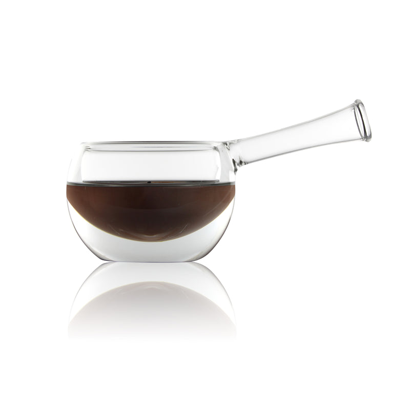 400ml borosilicate blown glass bowl with glossy finish, heat and freezer safe, dishwasher friendly, luxury tableware.