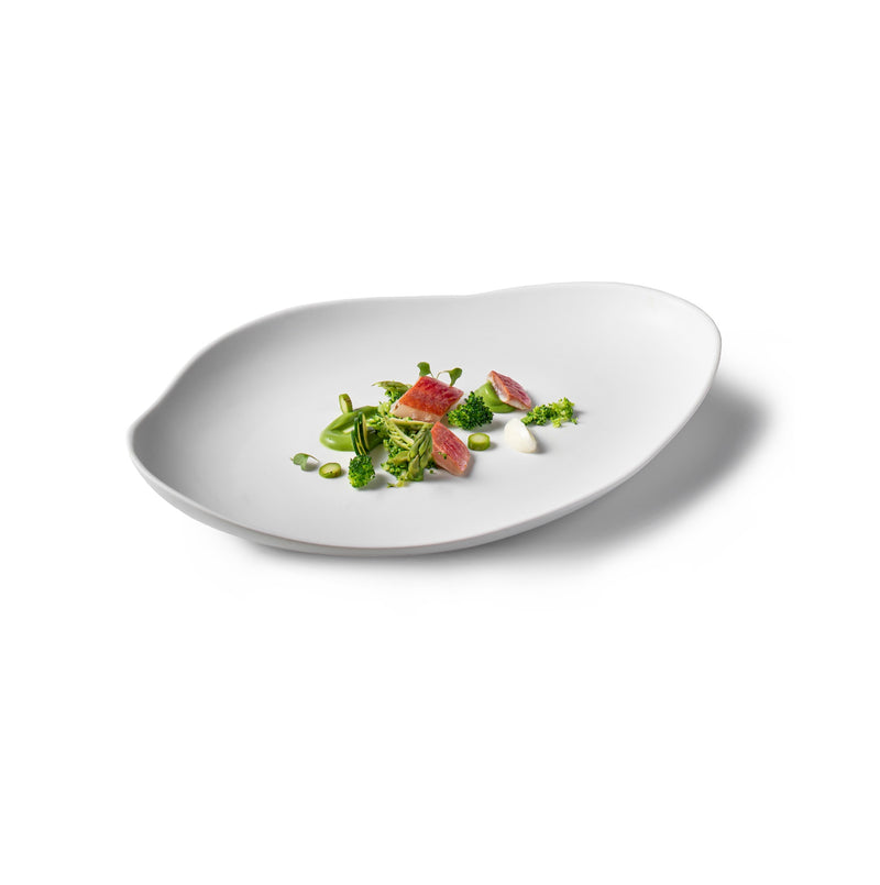 WAVE DEEP PLATE WO/RING MAT 32X23CM