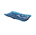 MAR GLASS BLUE TRAY 28X15CM